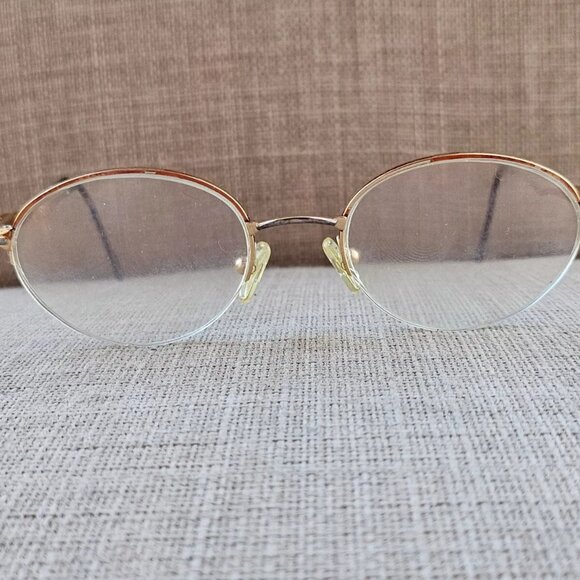Escada Vintage Glasses Frame Half Rim Gold Tone Women Eyeglasses Frame only main image 6